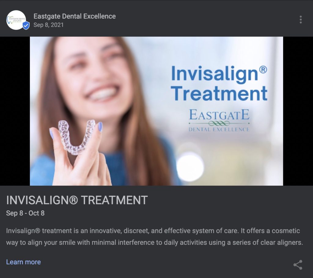 Example of Post with Woman Holding Clear Retainer for Invisalign Treatment