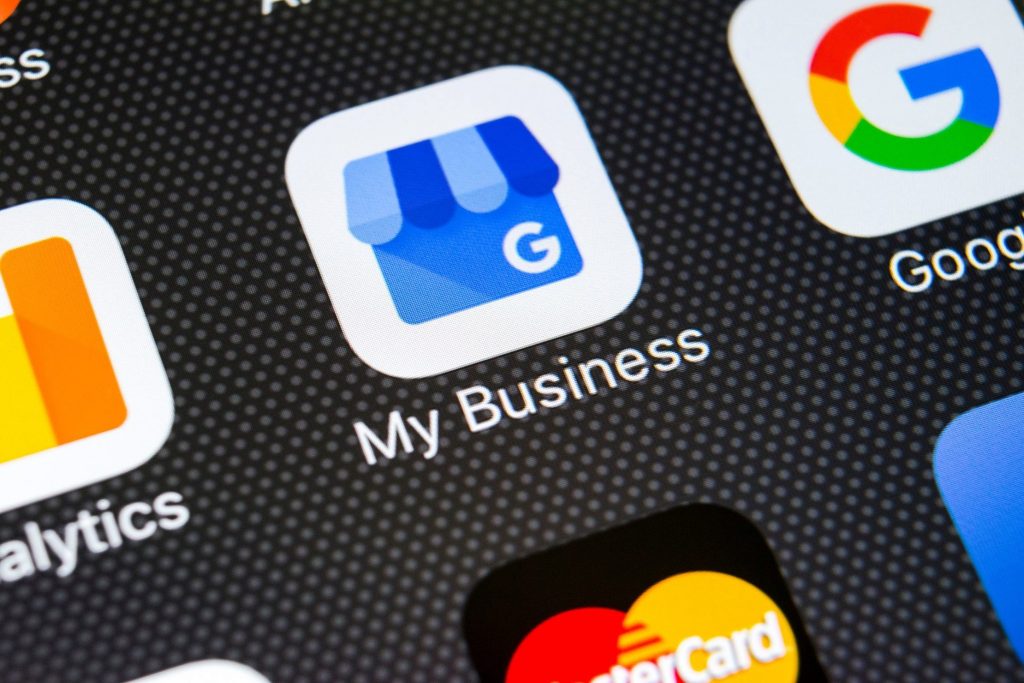 App Page With Googly My Business App in the Middle