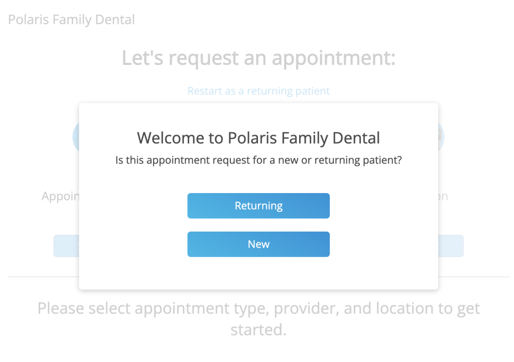 Online Scheduling option on dental website
