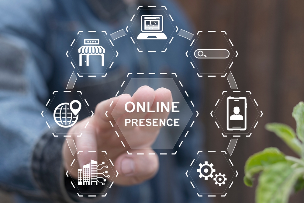 Man,Using,Virtual,Touch,Screen,Presses,Inscription:,Online,Presence.,Online